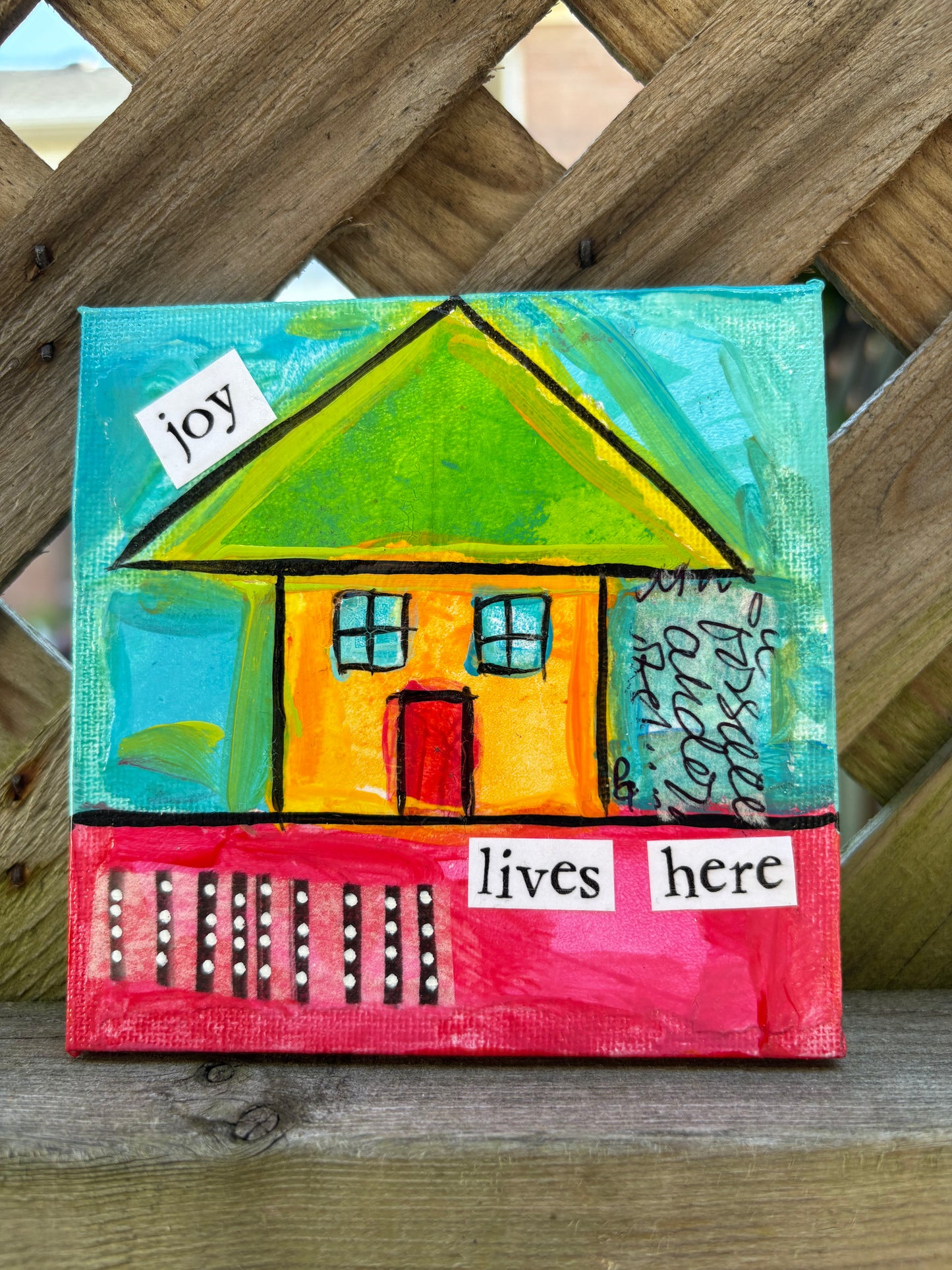 Joy (10/100) |  Original 4x4 Mini House Canvas