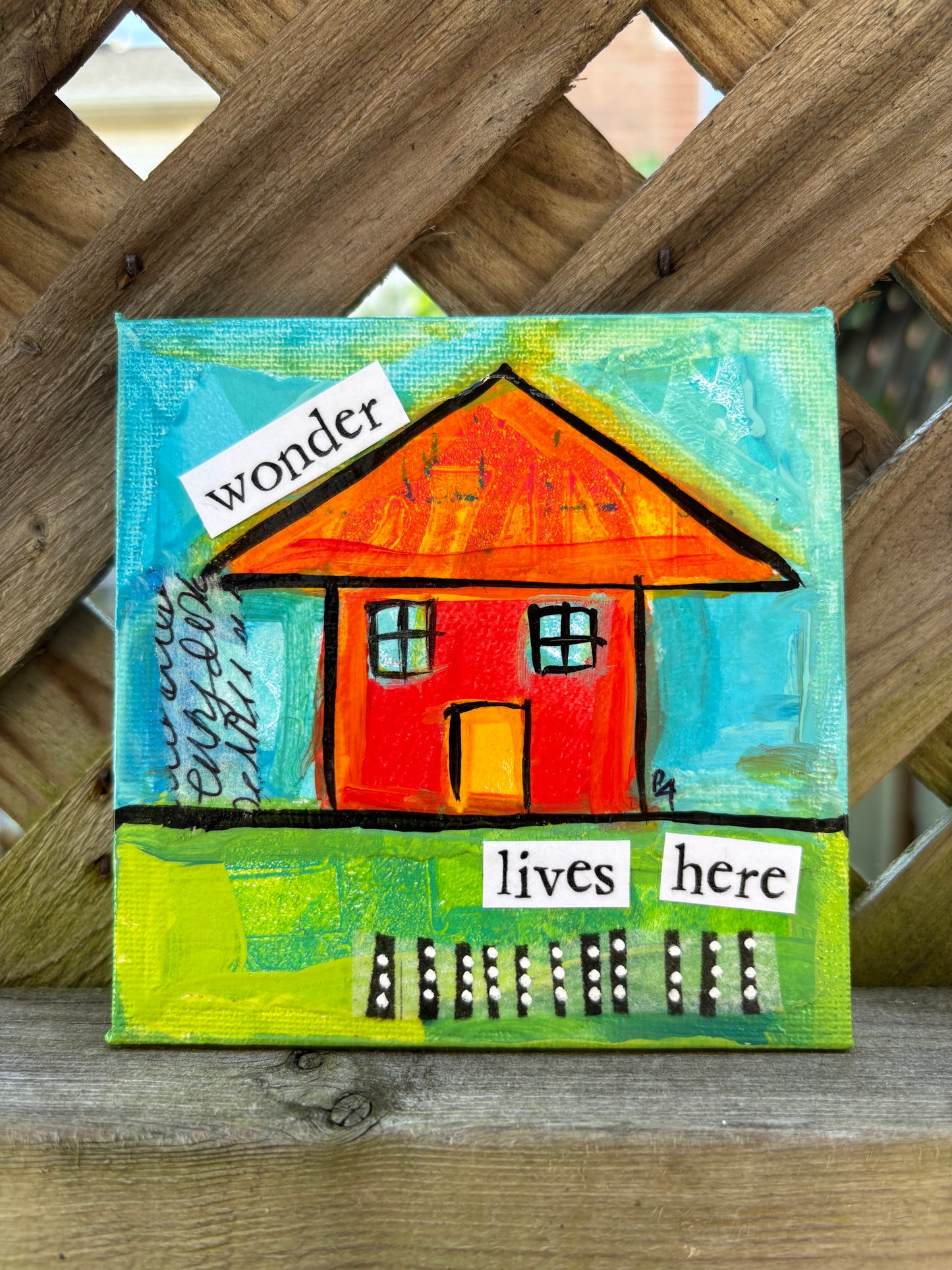 Wonder (13/100) |  Original 4x4 Mini House Canvas