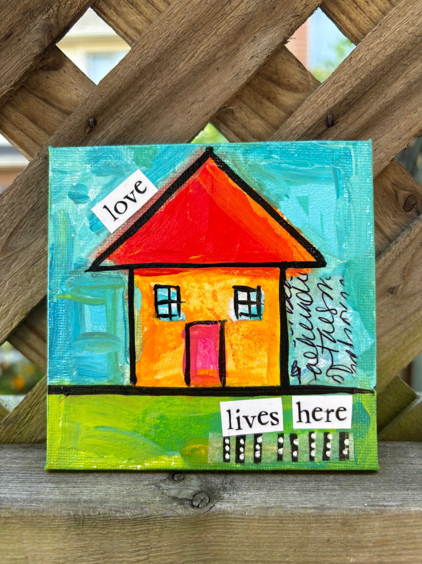 Love (14/100) |  Original 4x4 Mini House Canvas