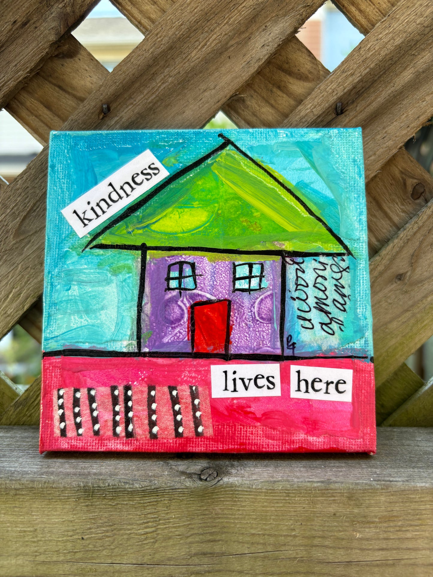 Kindness (16/100) |  Original 4x4 Mini House Canvas
