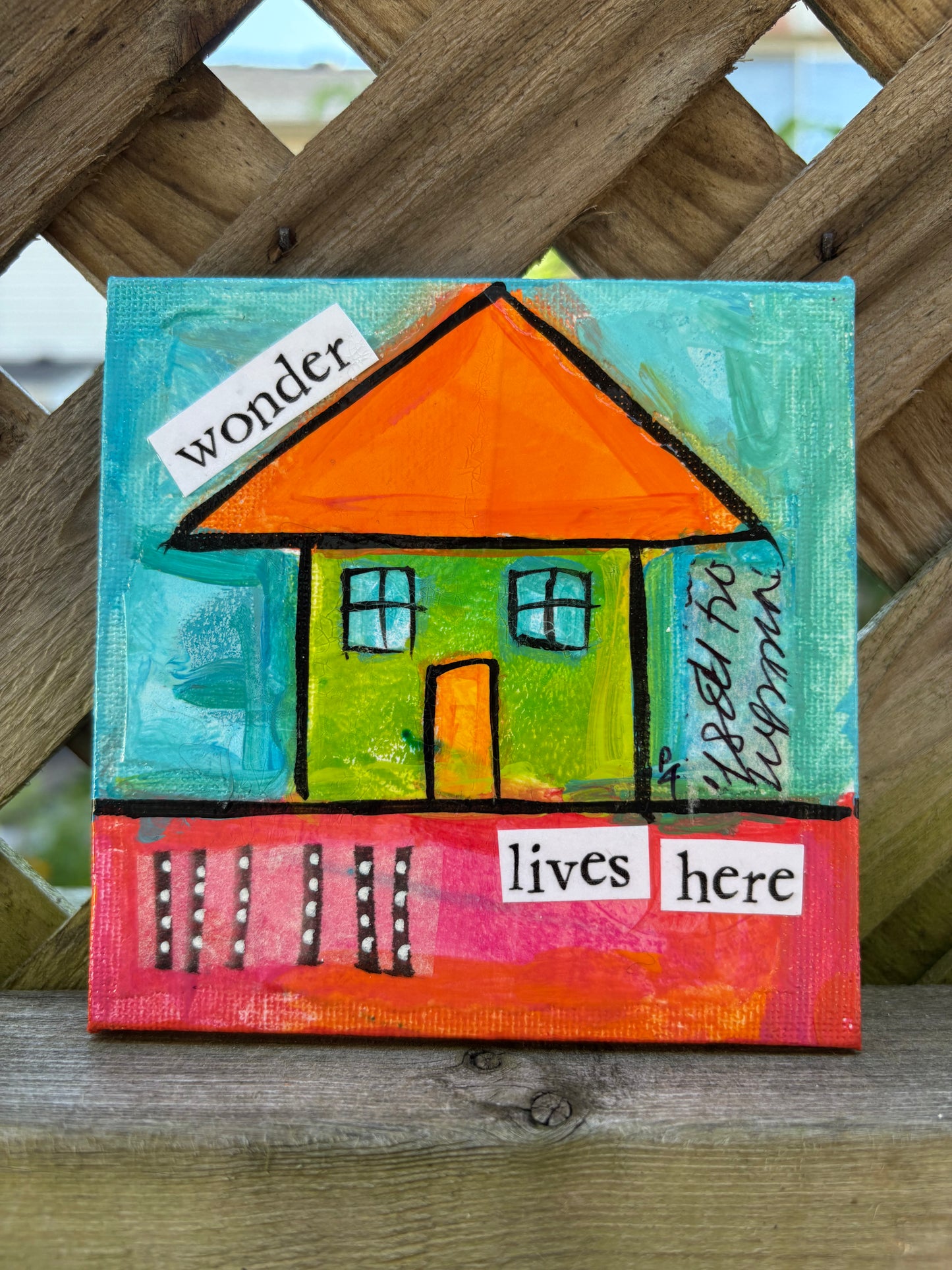 Wonder (17/100) |  Original 4x4 Mini House Canvas