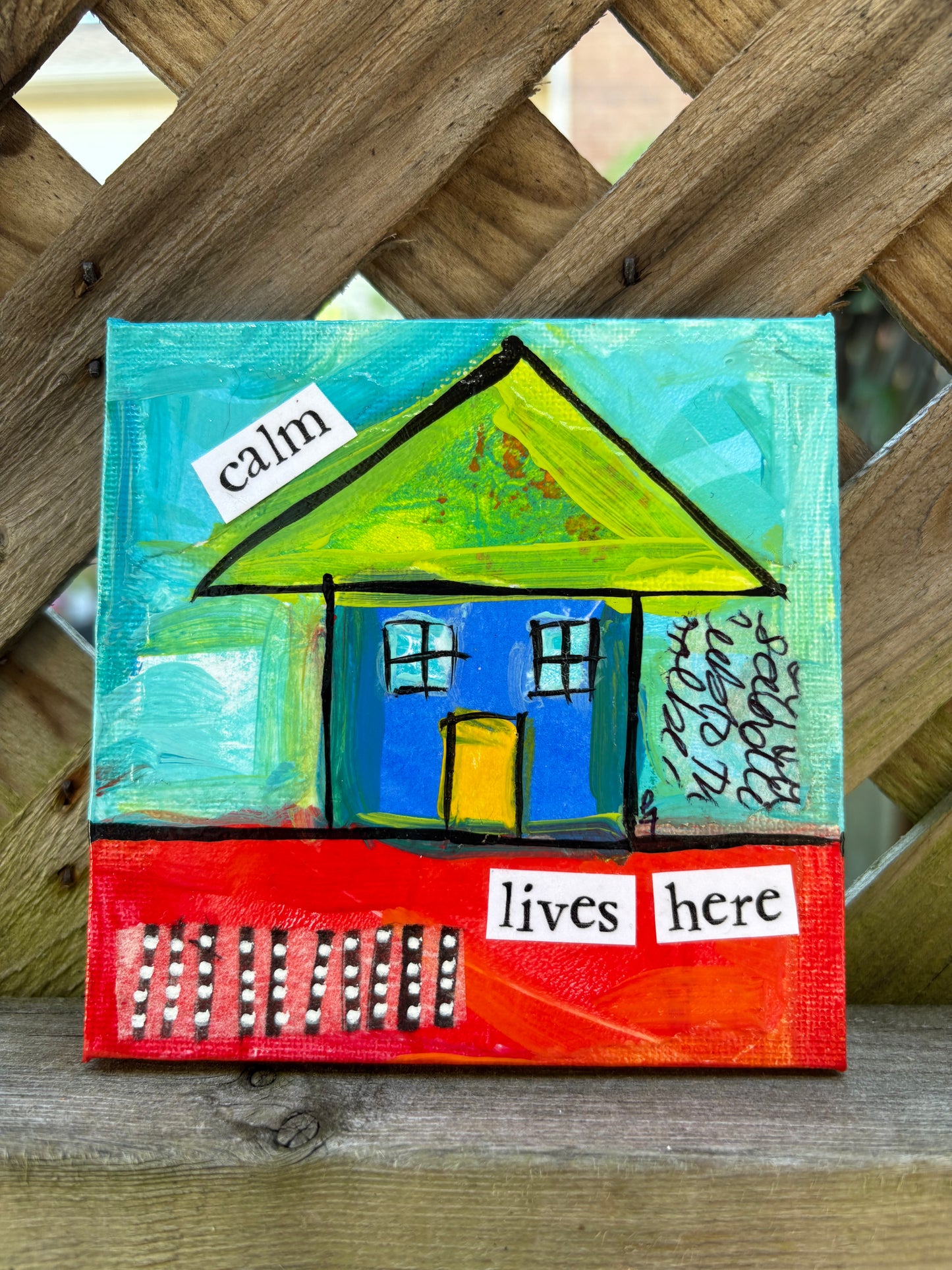 Calm (20/100) |  Original 4x4 Mini House Canvas