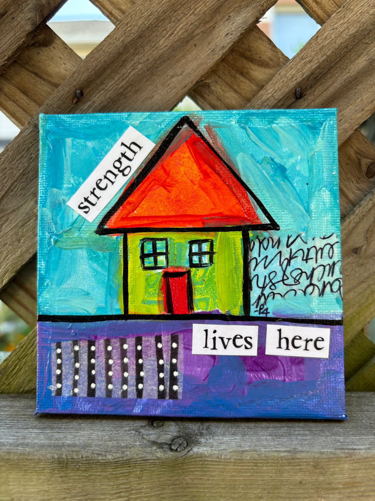 Strength (22/100) |  Original 4x4 Mini House Canvas