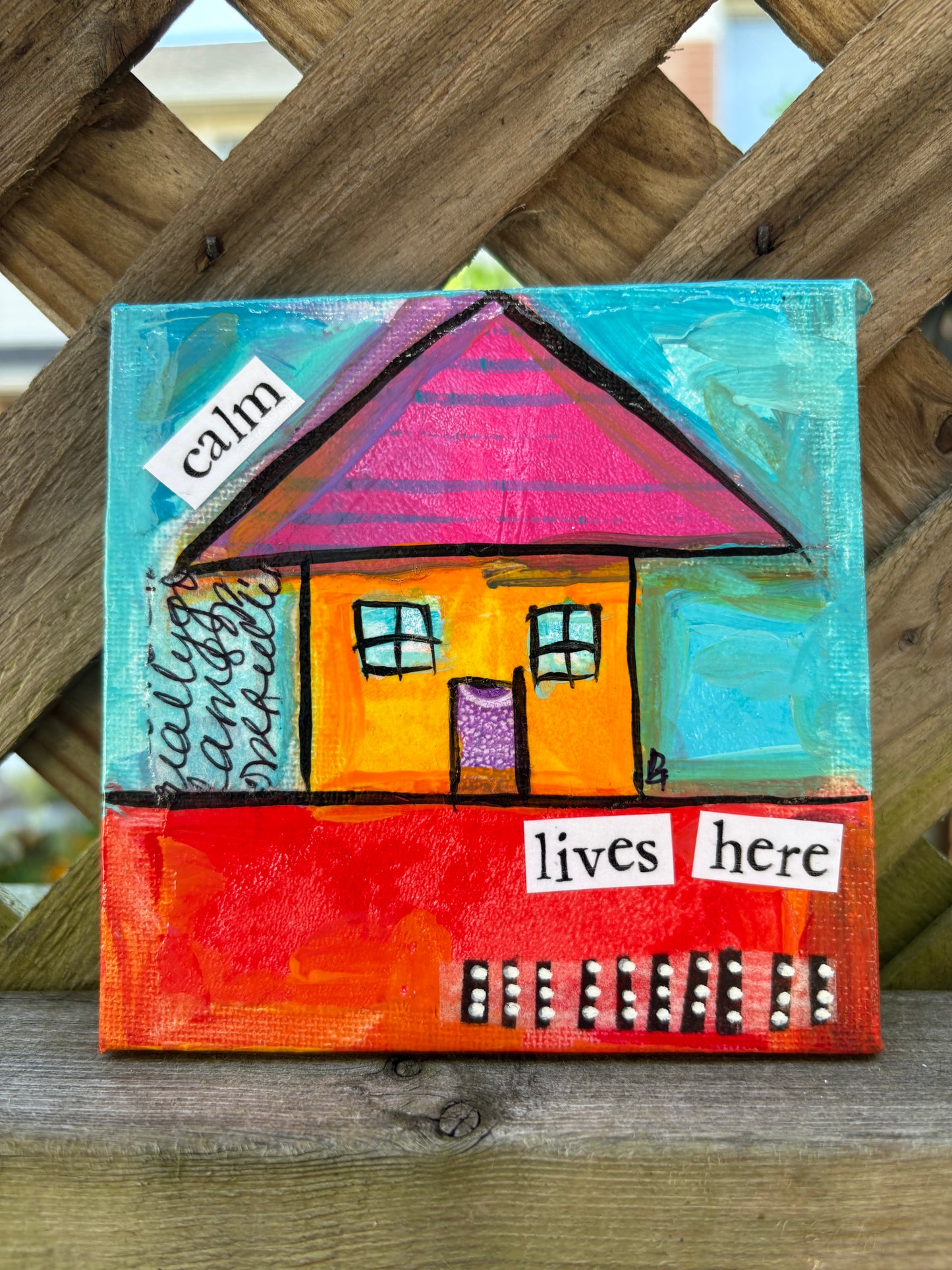 Calm (24/100) |  Original 4x4 Mini House Canvas