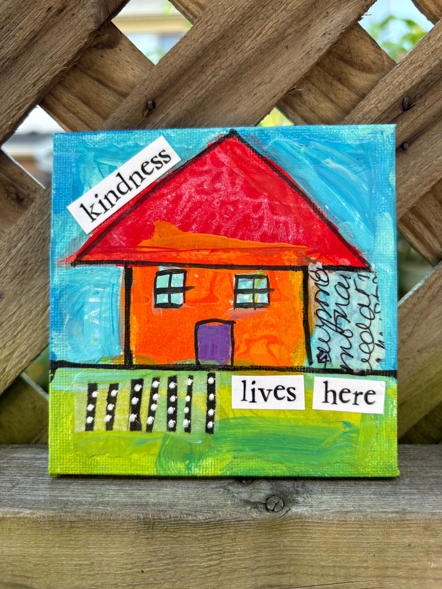 Kindness (32/100) |  Original 4x4 Mini House Canvas (Copy)