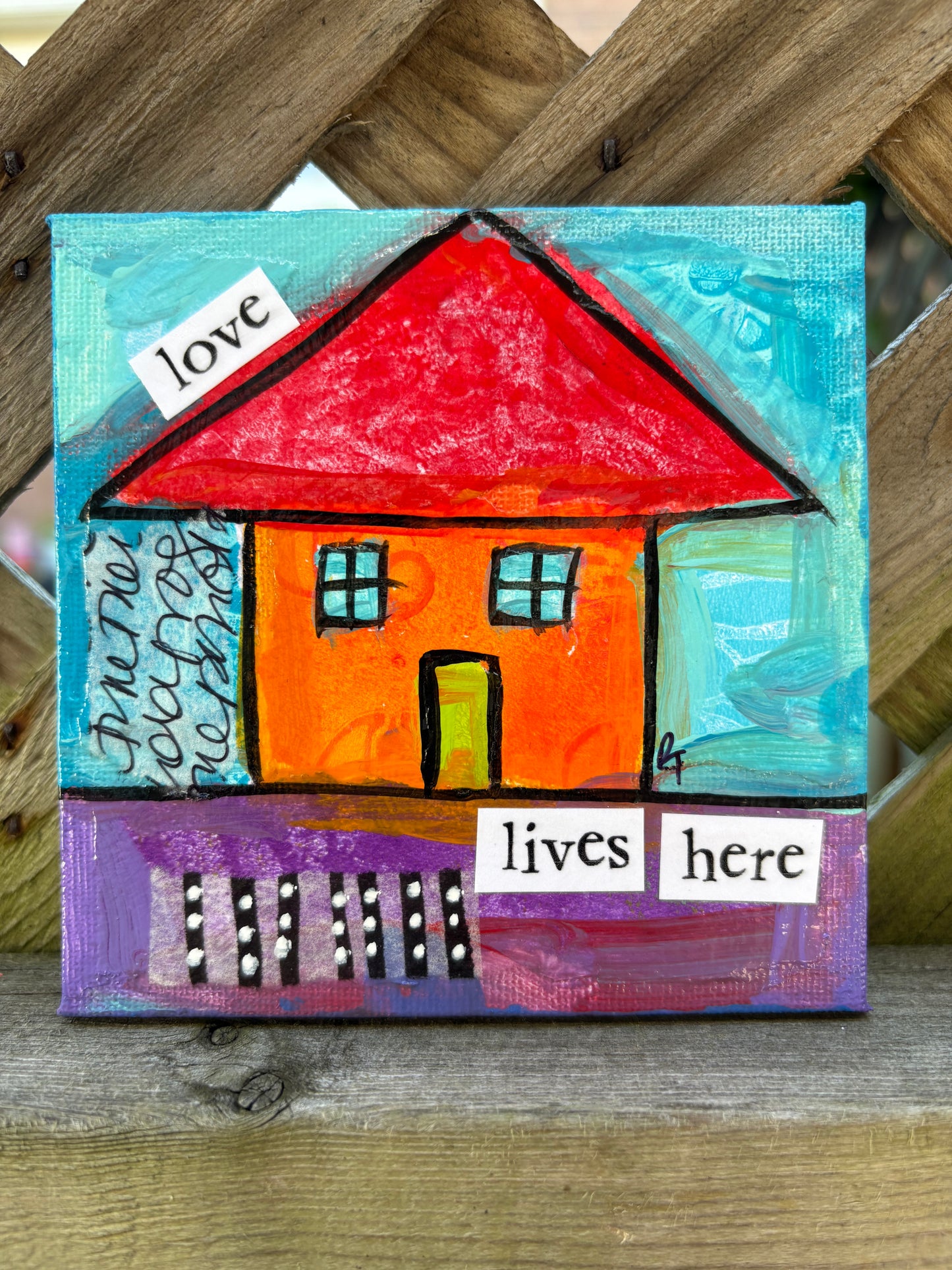 Love (40/100) |  Original 4x4 Mini House Canvas