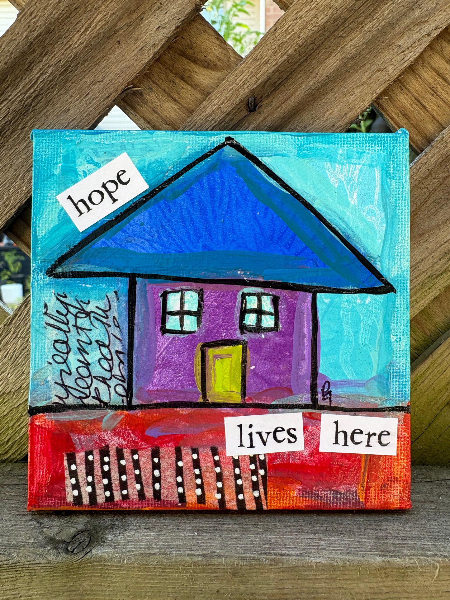 Hope (43/100) |  Original 4x4 Mini House Canvas