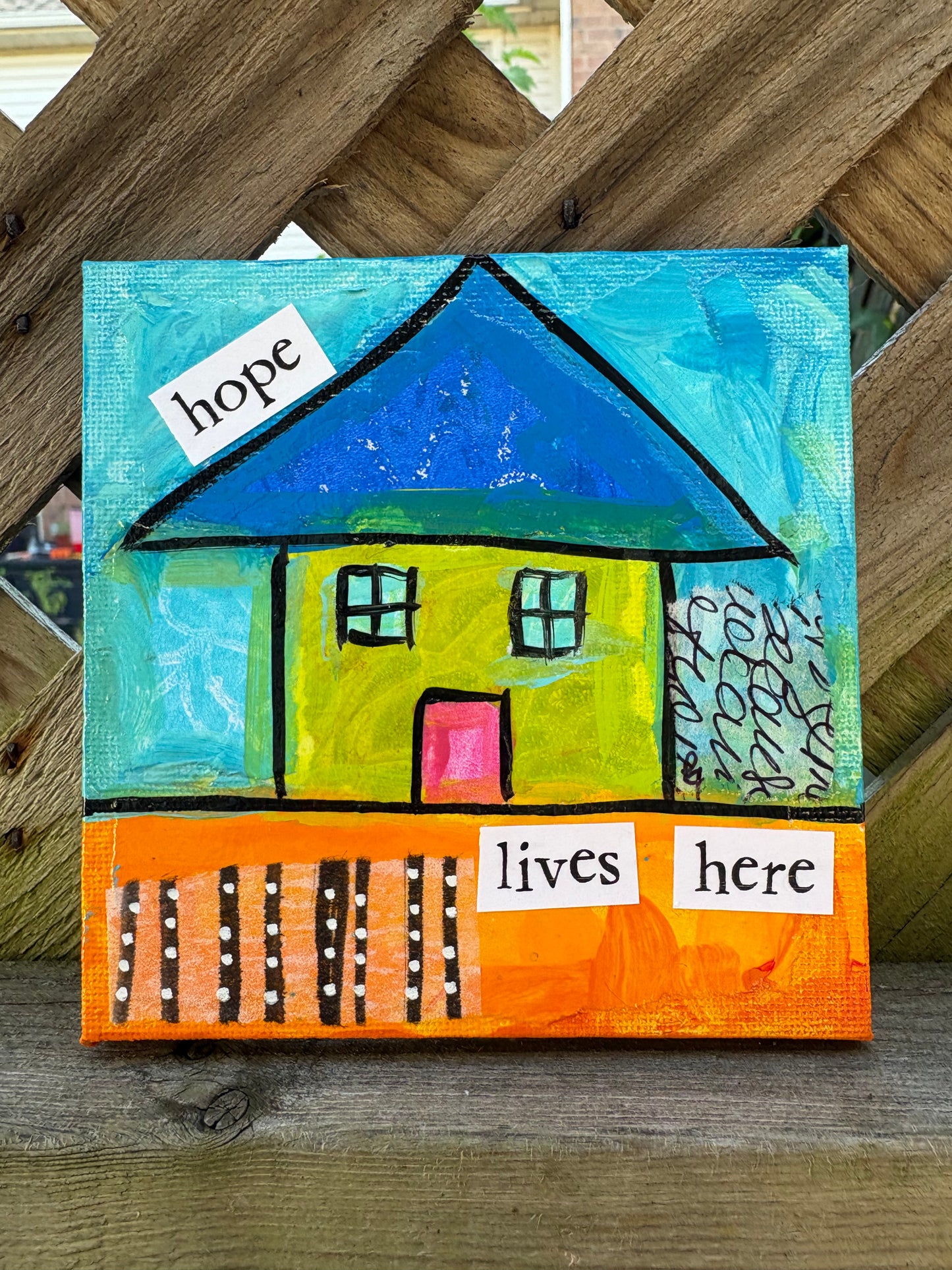 Hope(47/100) |  Original 4x4 Mini House Canvas
