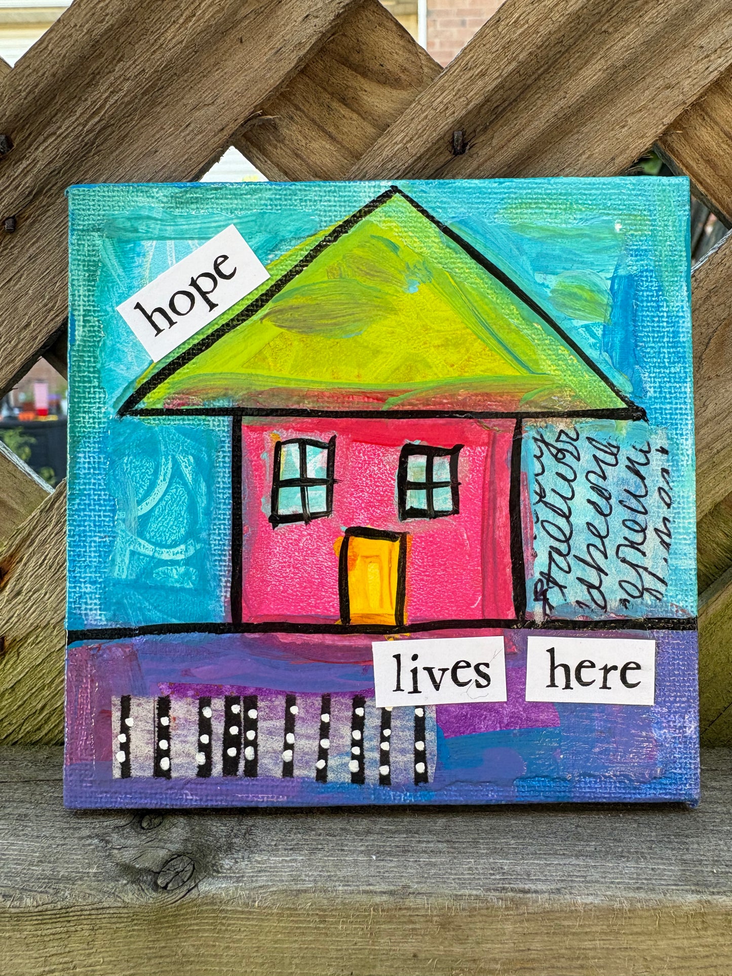 Hope(48/100) |  Original 4x4 Mini House Canvas