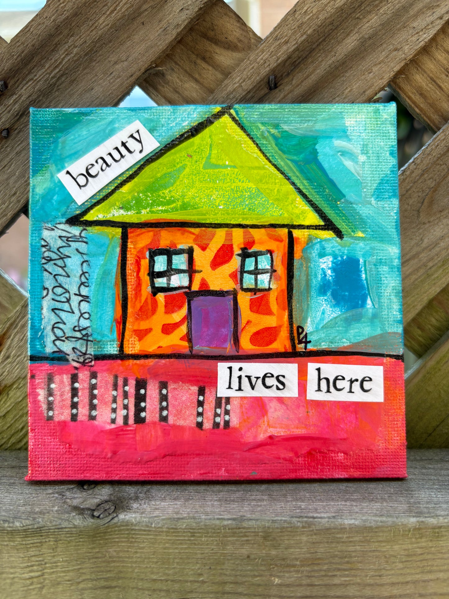 Beauty (5/100) |  Original 4x4 Mini House Canvas