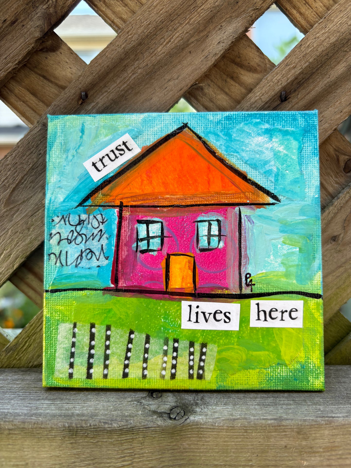 Trust (7/100) |  Original 4x4 Mini House Canvas