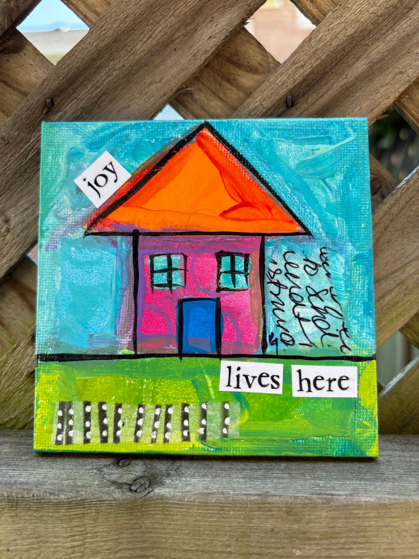 Joy (9/100) |  Original 4x4 Mini House Canvas