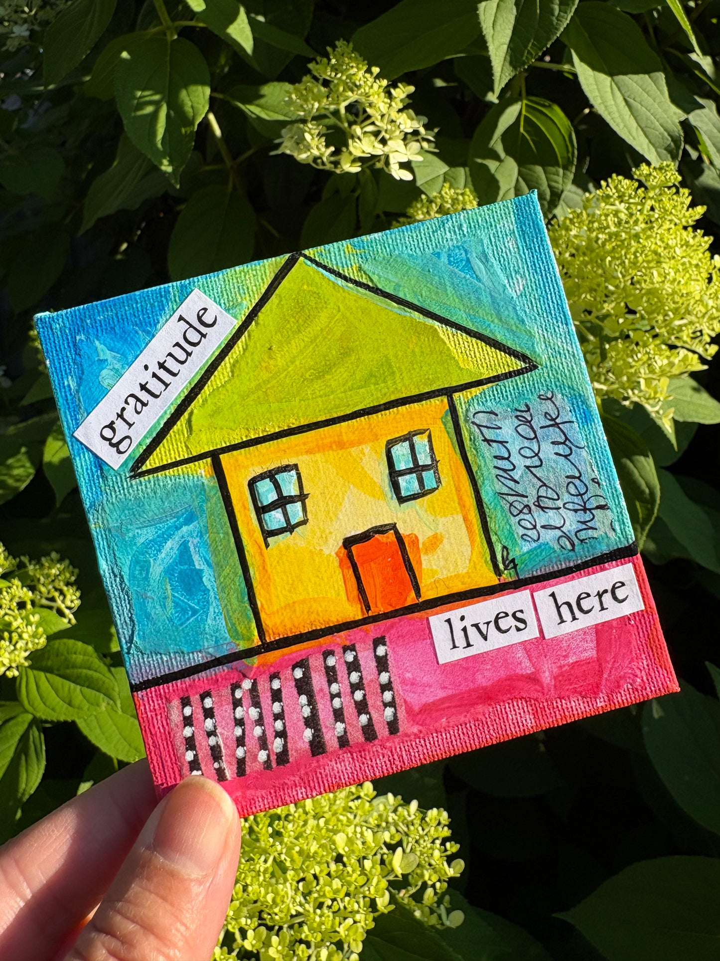 Gratitude(44/100) |  Original 4x4 Mini House Canvas