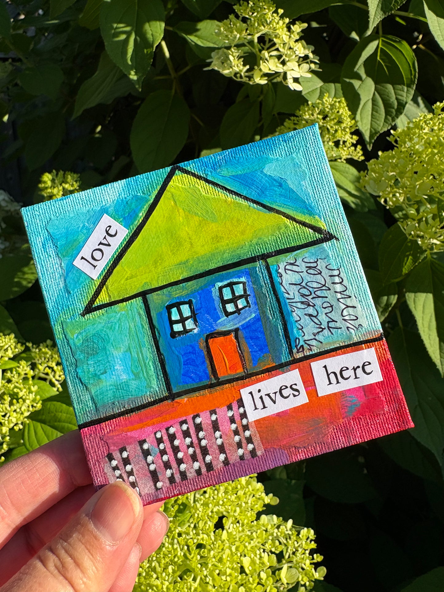 Love (41/100) |  Original 4x4 Mini House Canvas