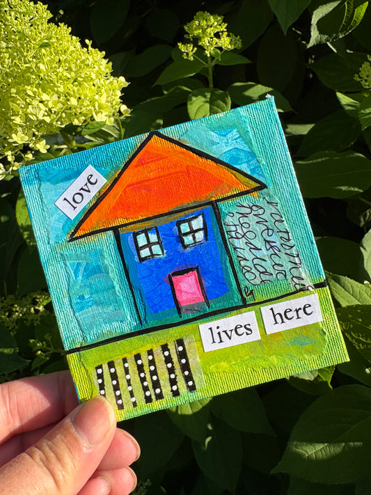Love (34/100) |  Original 4x4 Mini House Canvas (Copy)