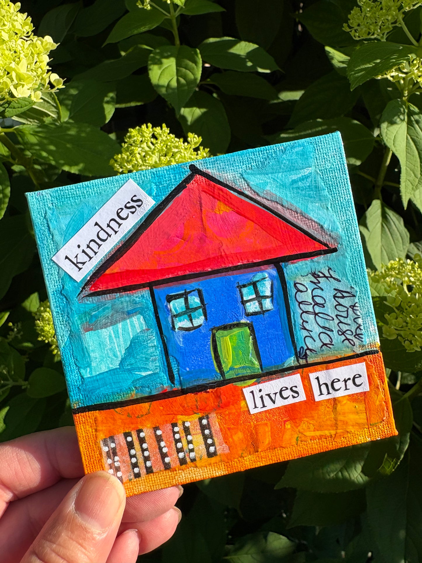 Kindness (28/100) |  Original 4x4 Mini House Canvas