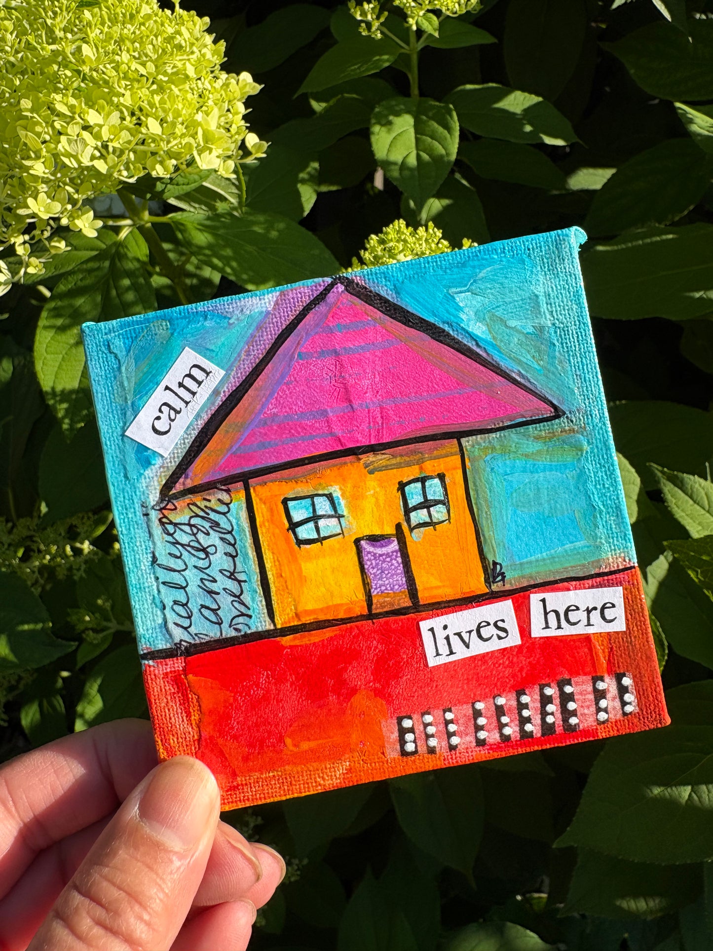 Calm (24/100) |  Original 4x4 Mini House Canvas