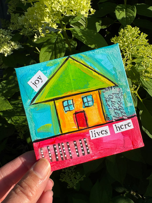 Joy (10/100) |  Original 4x4 Mini House Canvas