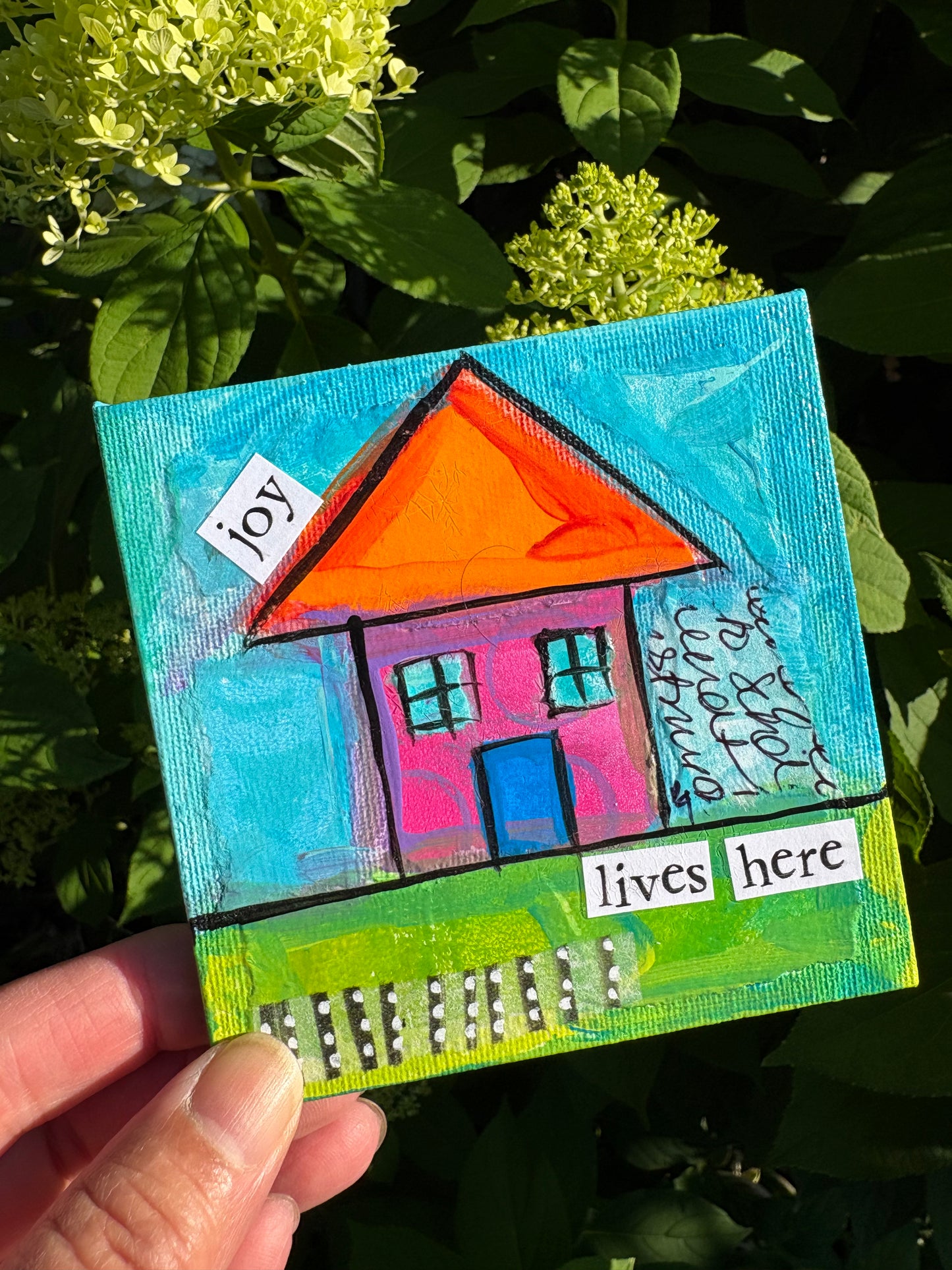 Joy (1/100) |  Original 4x4 Mini House Canvas
