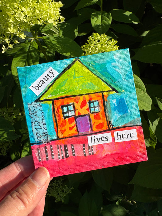 Beauty (5/100) |  Original 4x4 Mini House Canvas