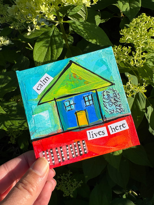 Calm (20/100) |  Original 4x4 Mini House Canvas