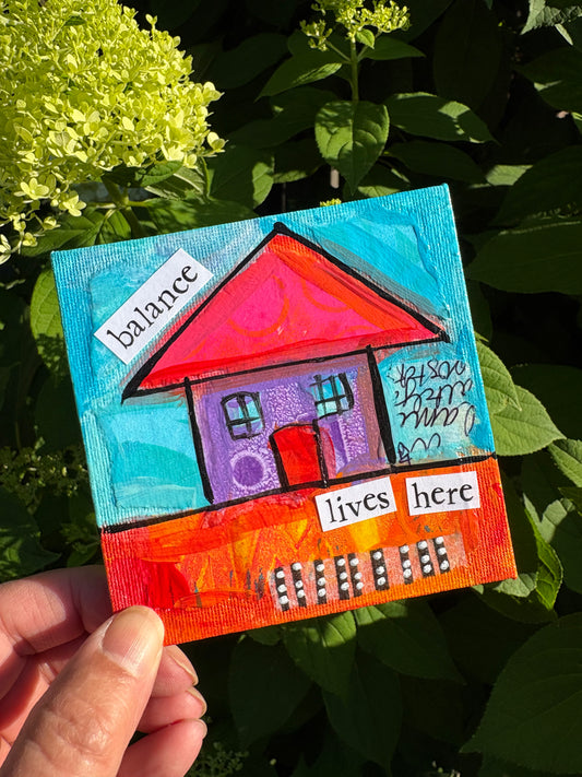 Balance (19/100) |  Original 4x4 Mini House Canvas