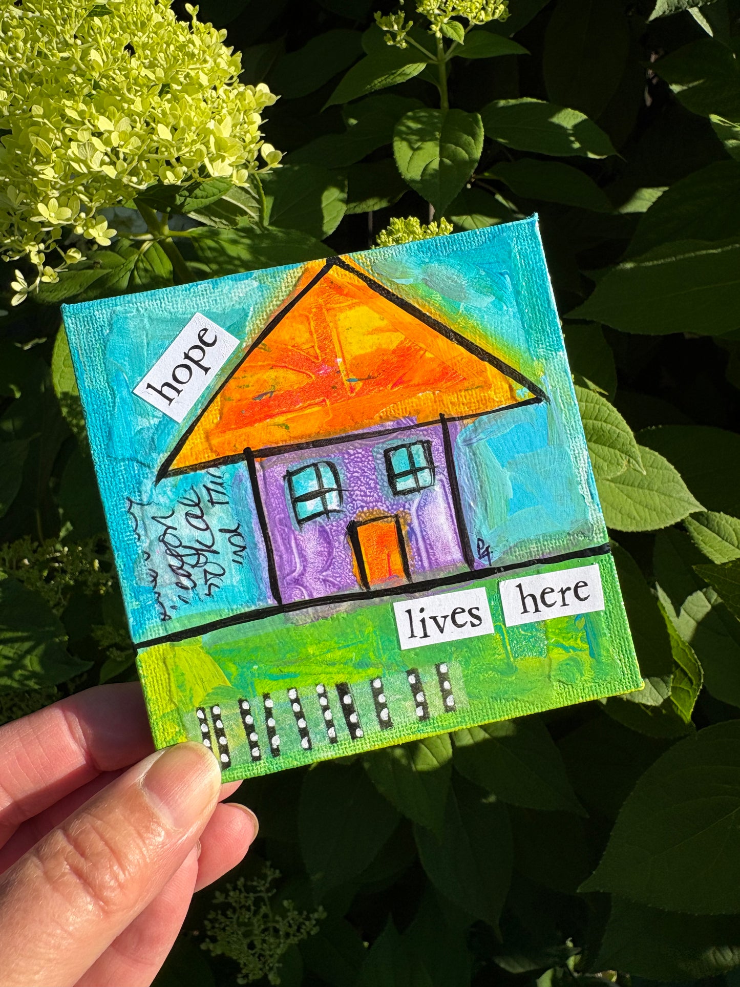 Hope (18/100) |  Original 4x4 Mini House Canvas