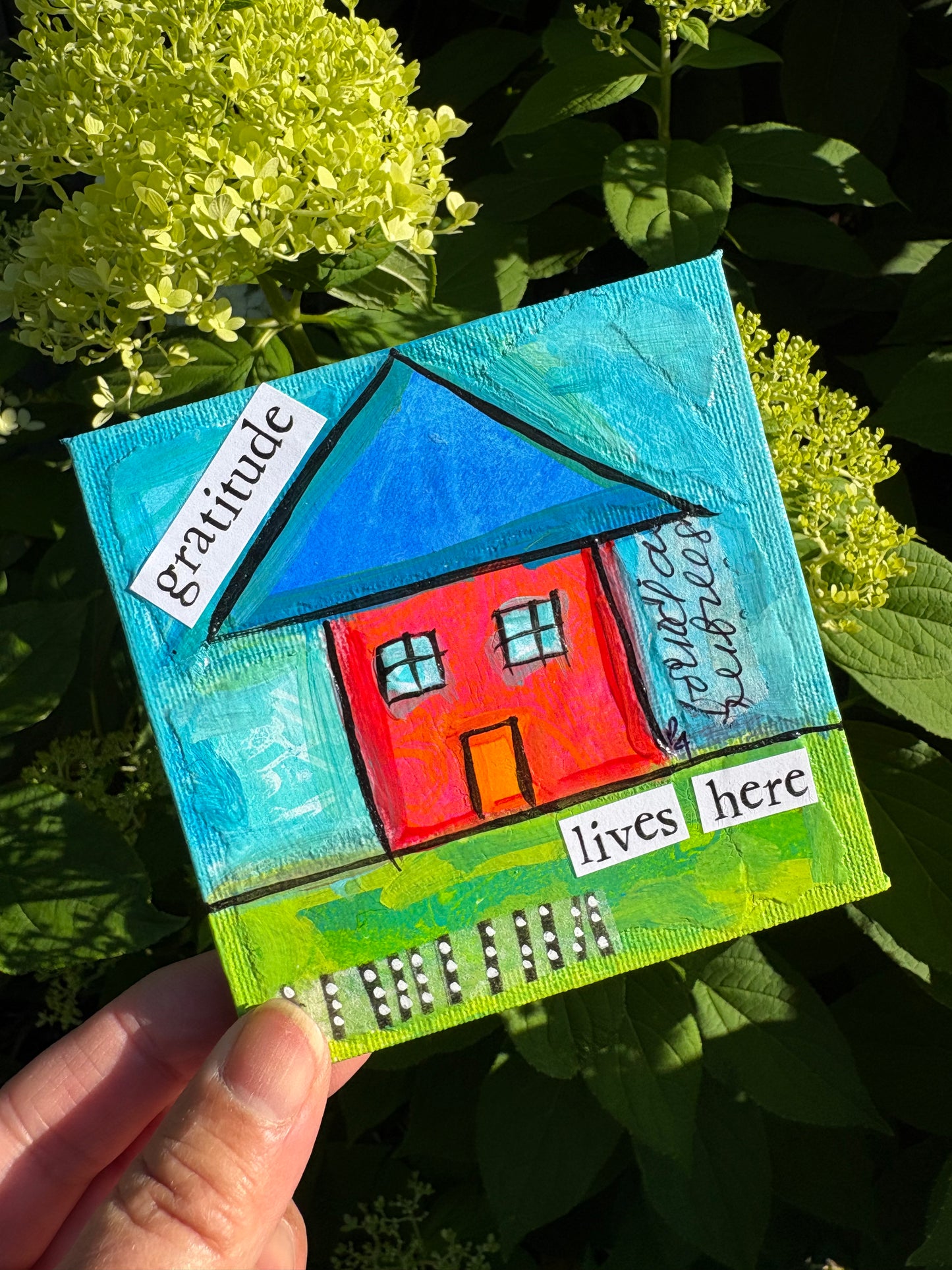 Gratitude (15/100) |  Original 4x4 Mini House Canvas