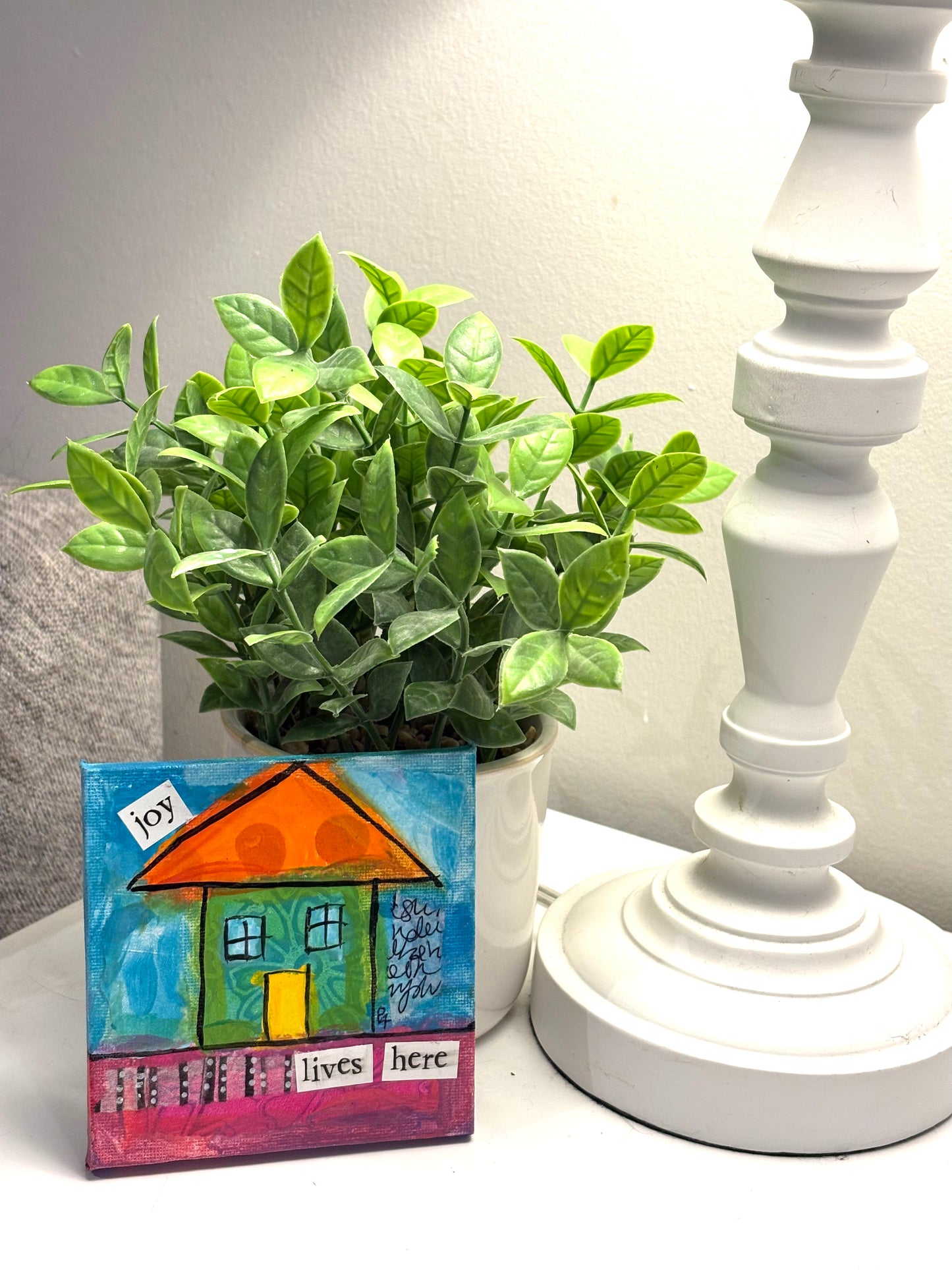 Joy (1/100) |  Original 4x4 Mini House Canvas