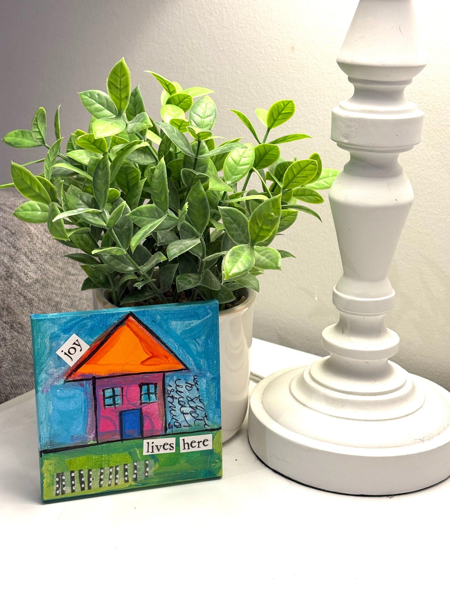 Joy (9/100) |  Original 4x4 Mini House Canvas