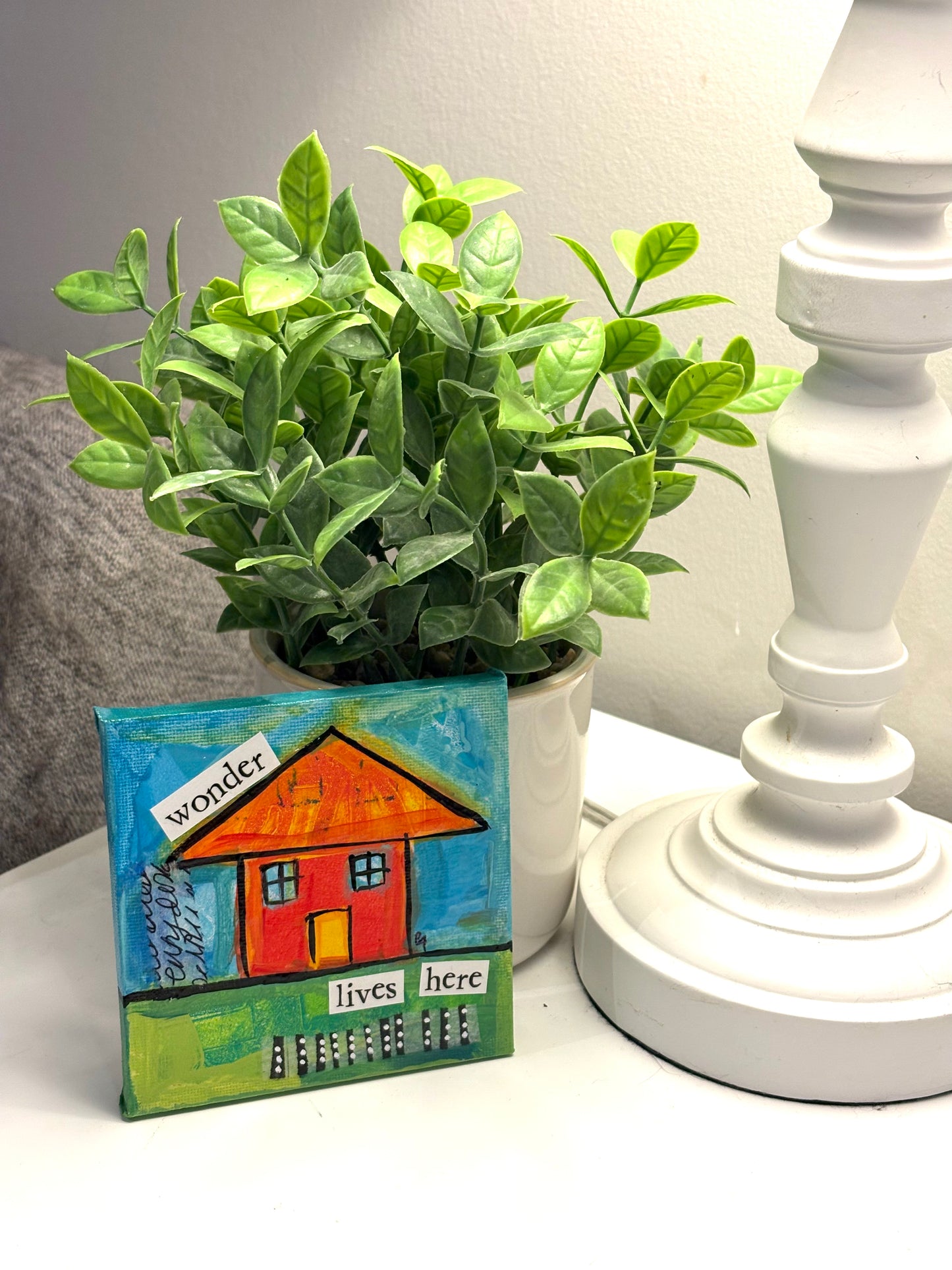 Wonder (13/100) |  Original 4x4 Mini House Canvas
