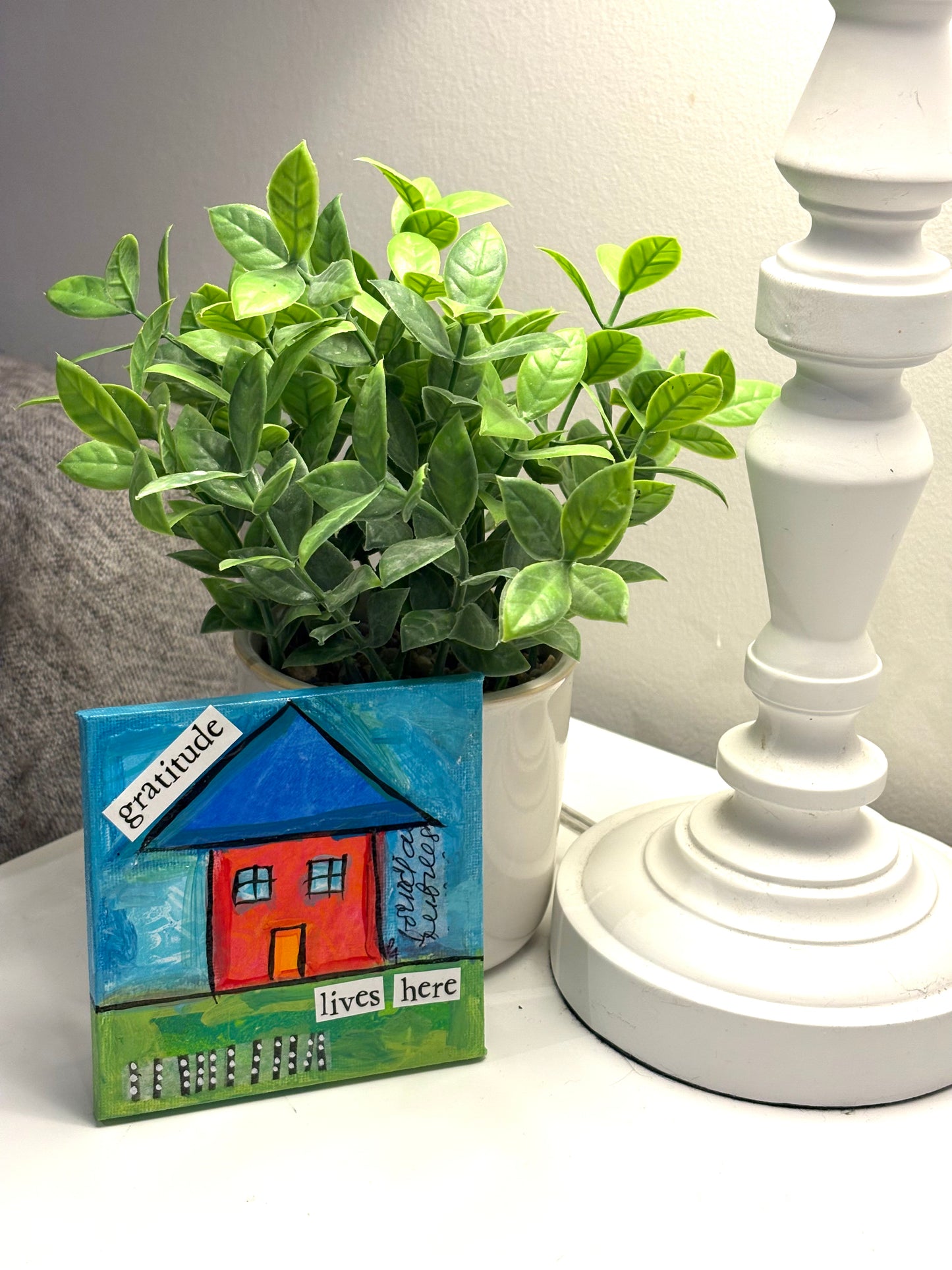 Gratitude (15/100) |  Original 4x4 Mini House Canvas