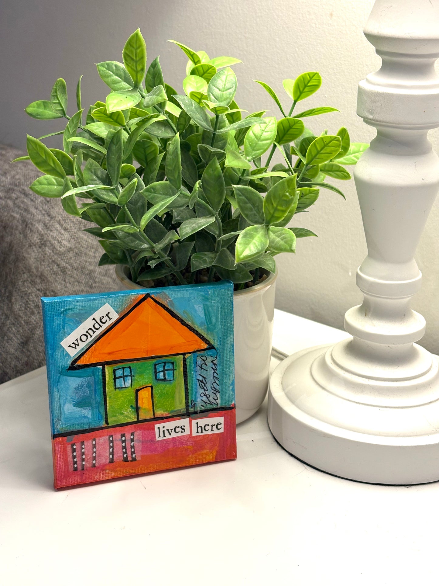 Wonder (17/100) |  Original 4x4 Mini House Canvas