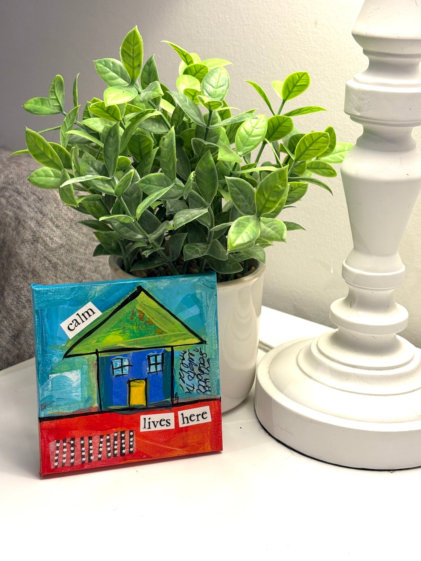 Calm (20/100) |  Original 4x4 Mini House Canvas