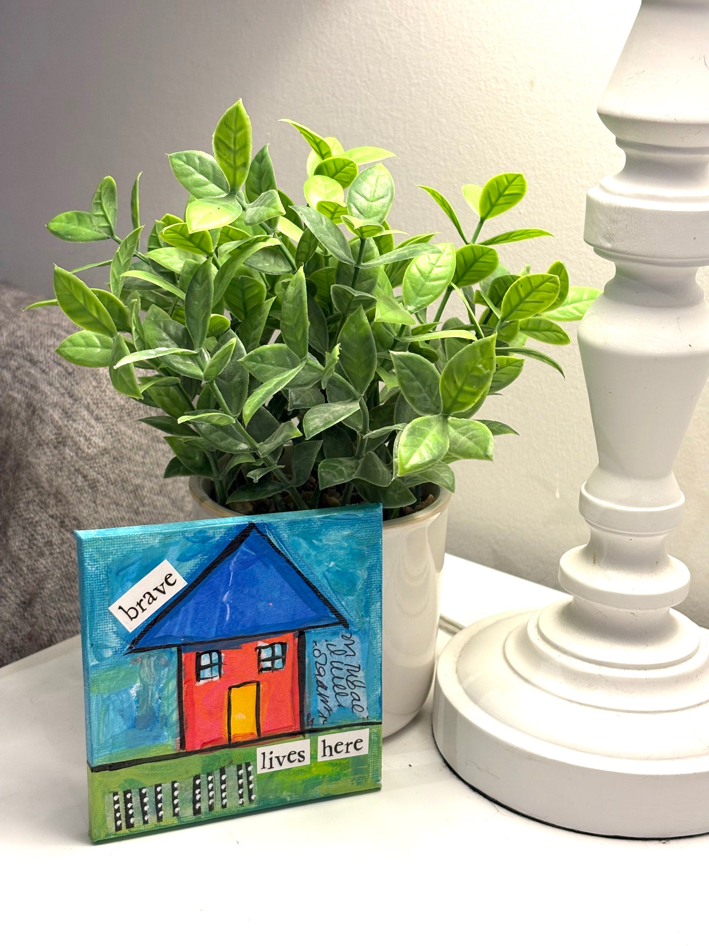 Brave (27/100) |  Original 4x4 Mini House Canvas
