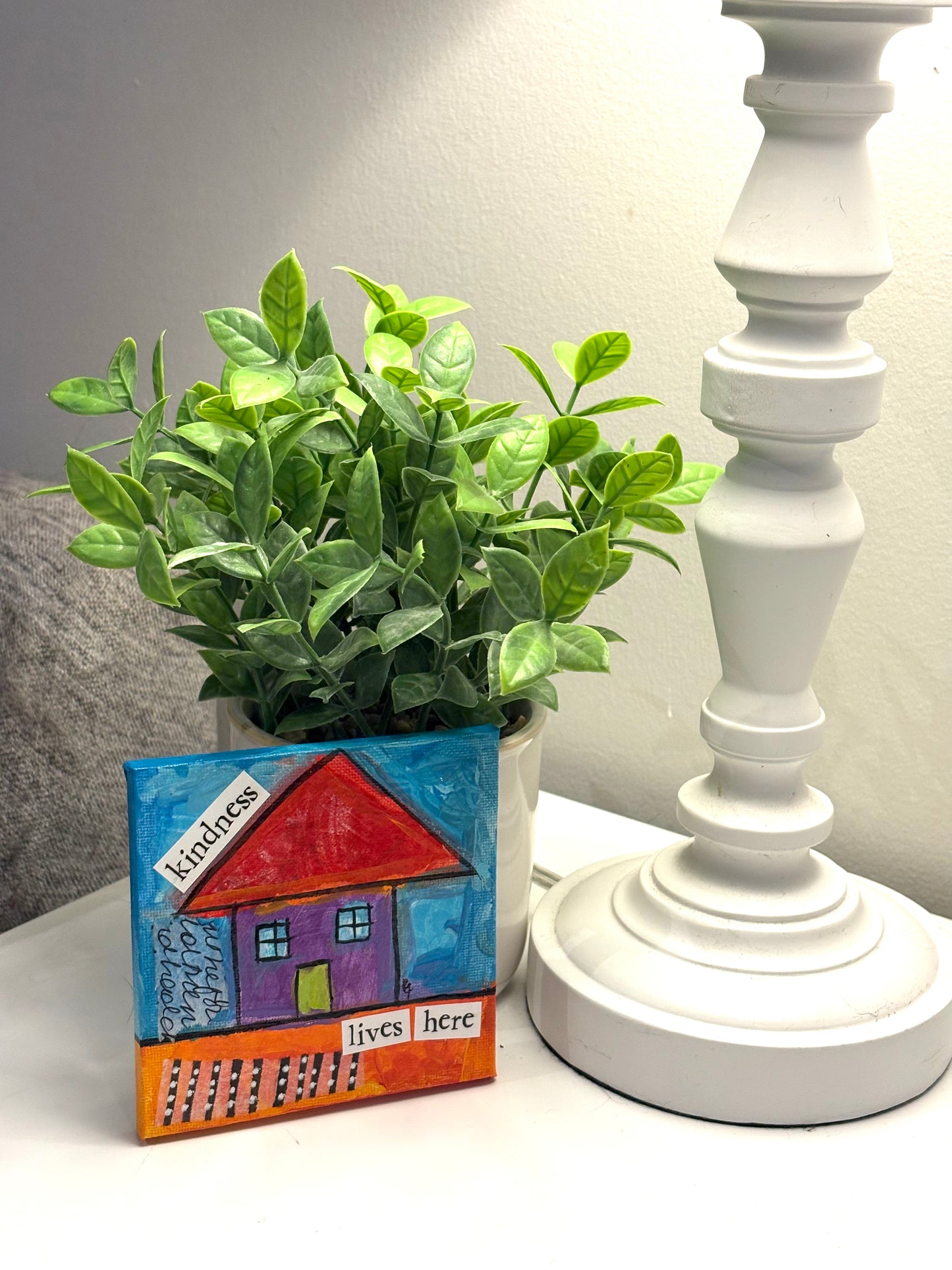 Kindness (39/100) |  Original 4x4 Mini House Canvas