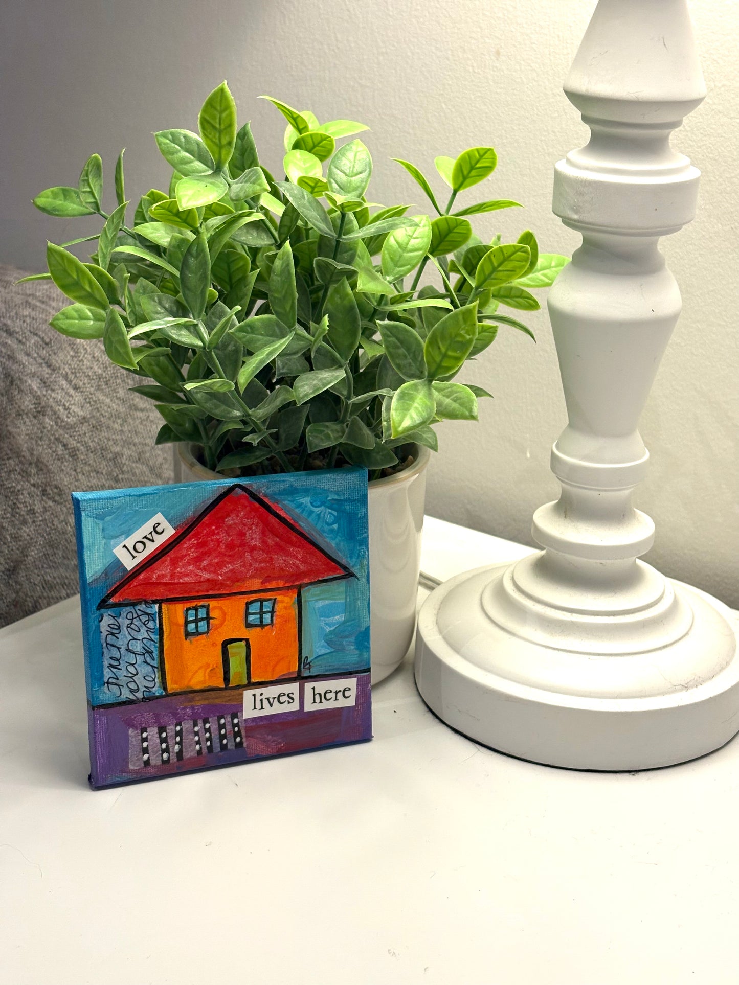 Love (40/100) |  Original 4x4 Mini House Canvas
