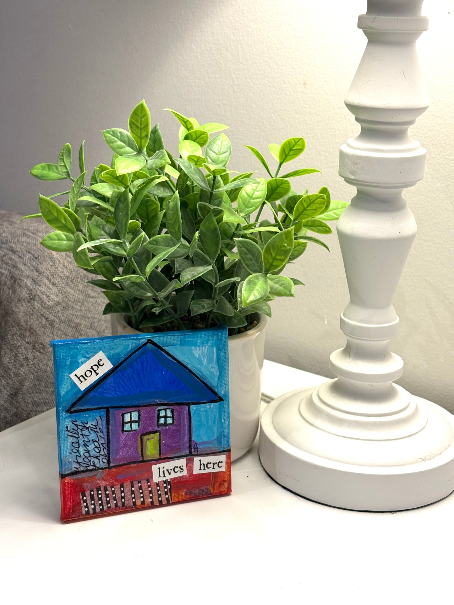 Hope (43/100) |  Original 4x4 Mini House Canvas