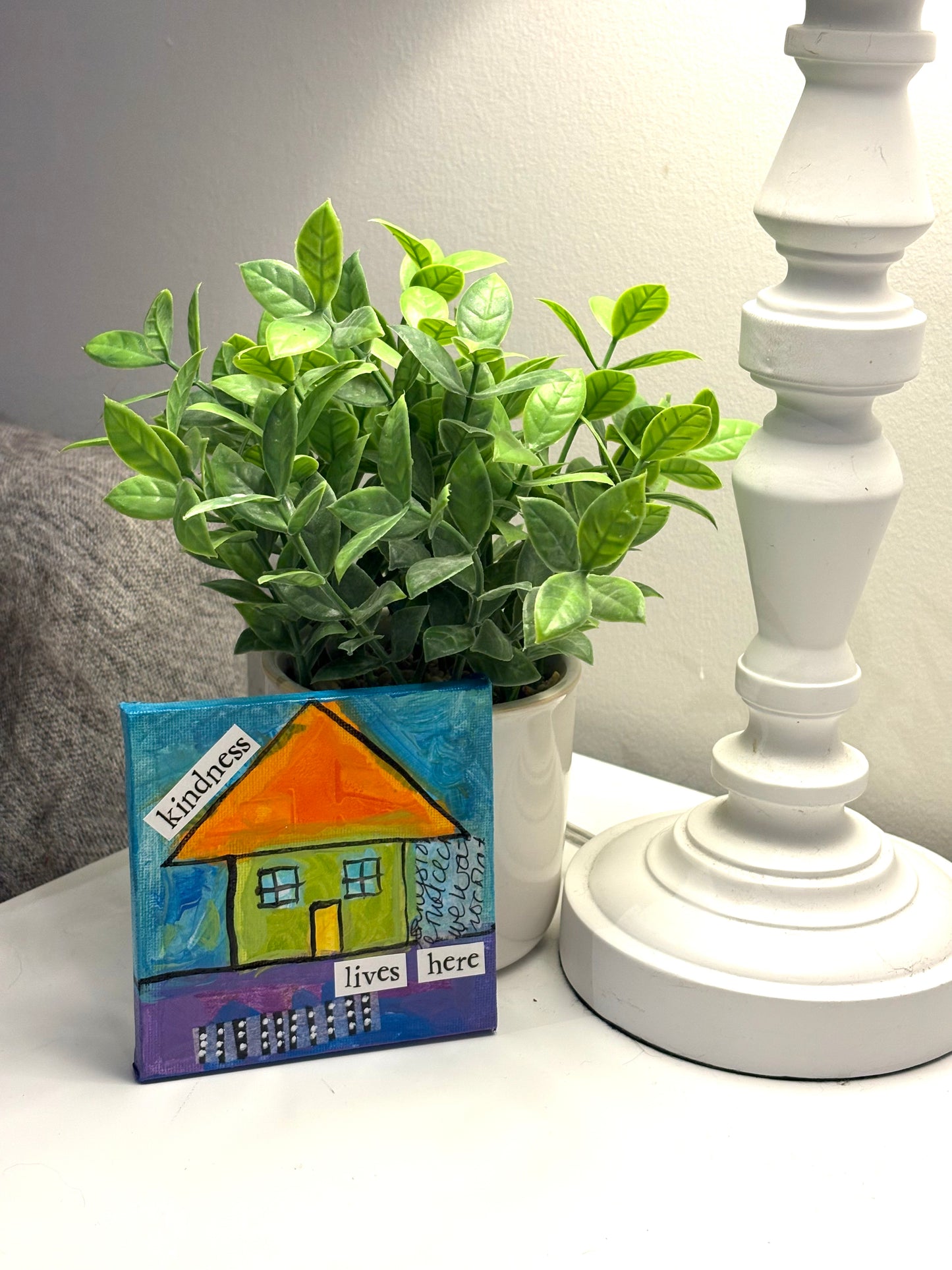 Kindness(46/100) |  Original 4x4 Mini House Canvas