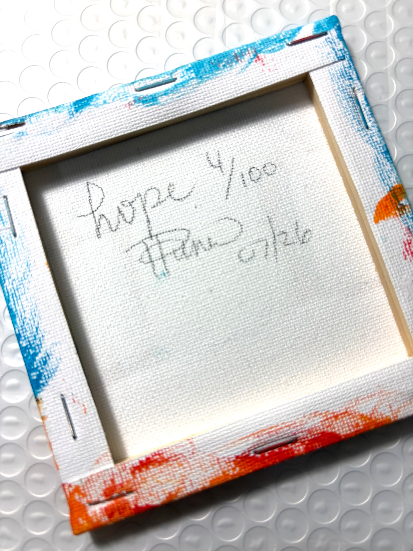 Hope (4/100) |  Original 4x4 Mini House Canvas (Copy)