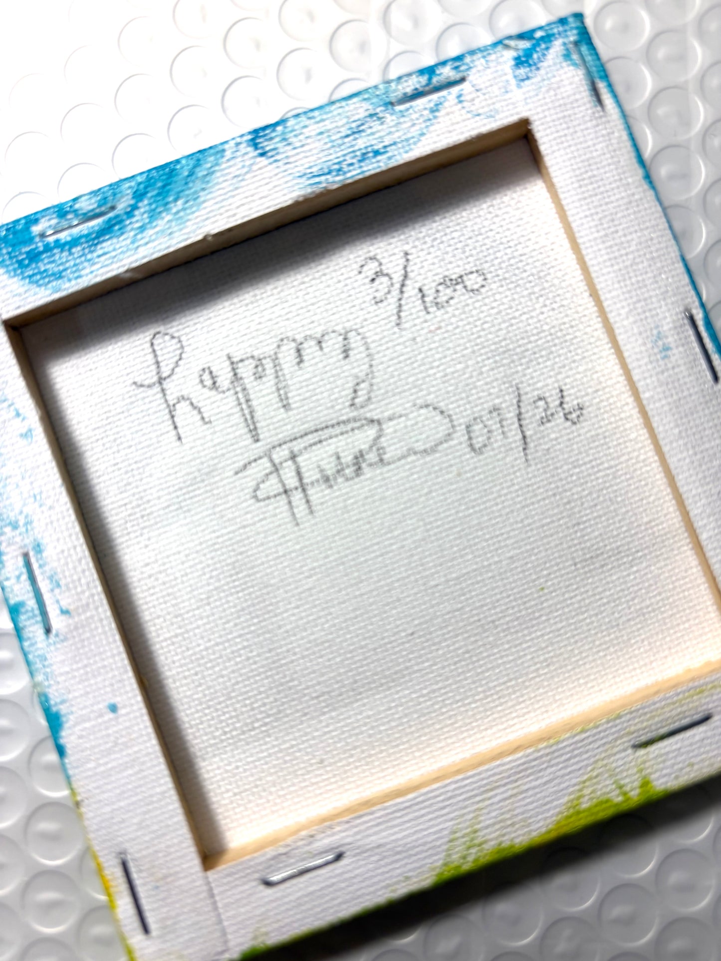 Happy (3/100) |  Original 4x4 Mini House Canvas