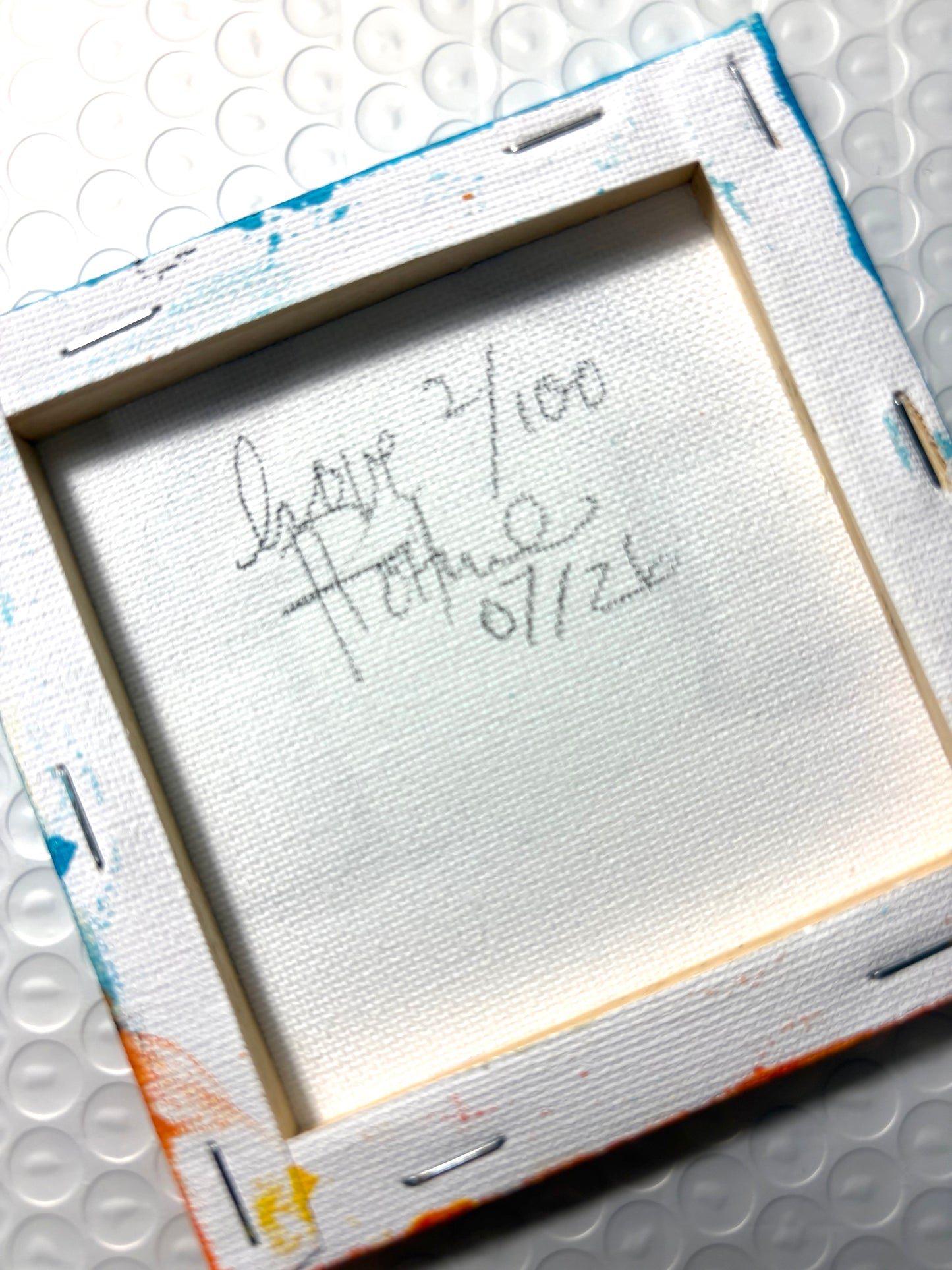 Love (2/100) |  Original 4x4 Mini House Canvas