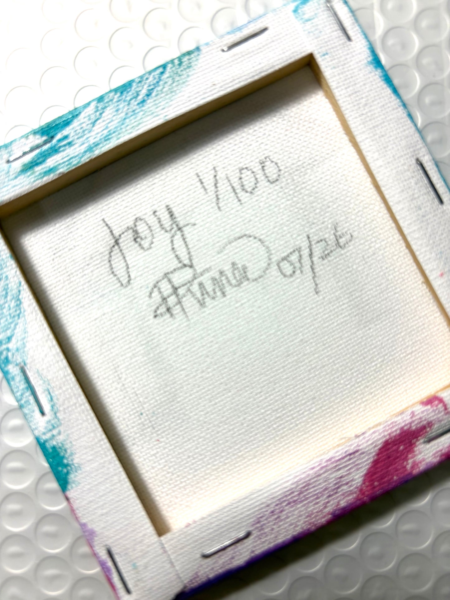 Joy (1/100) |  Original 4x4 Mini House Canvas