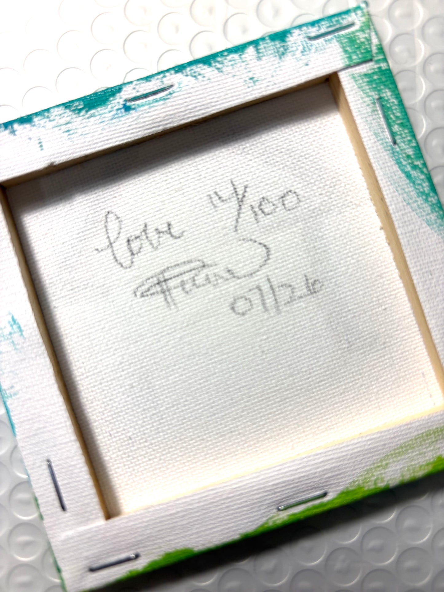 Love (14/100) |  Original 4x4 Mini House Canvas
