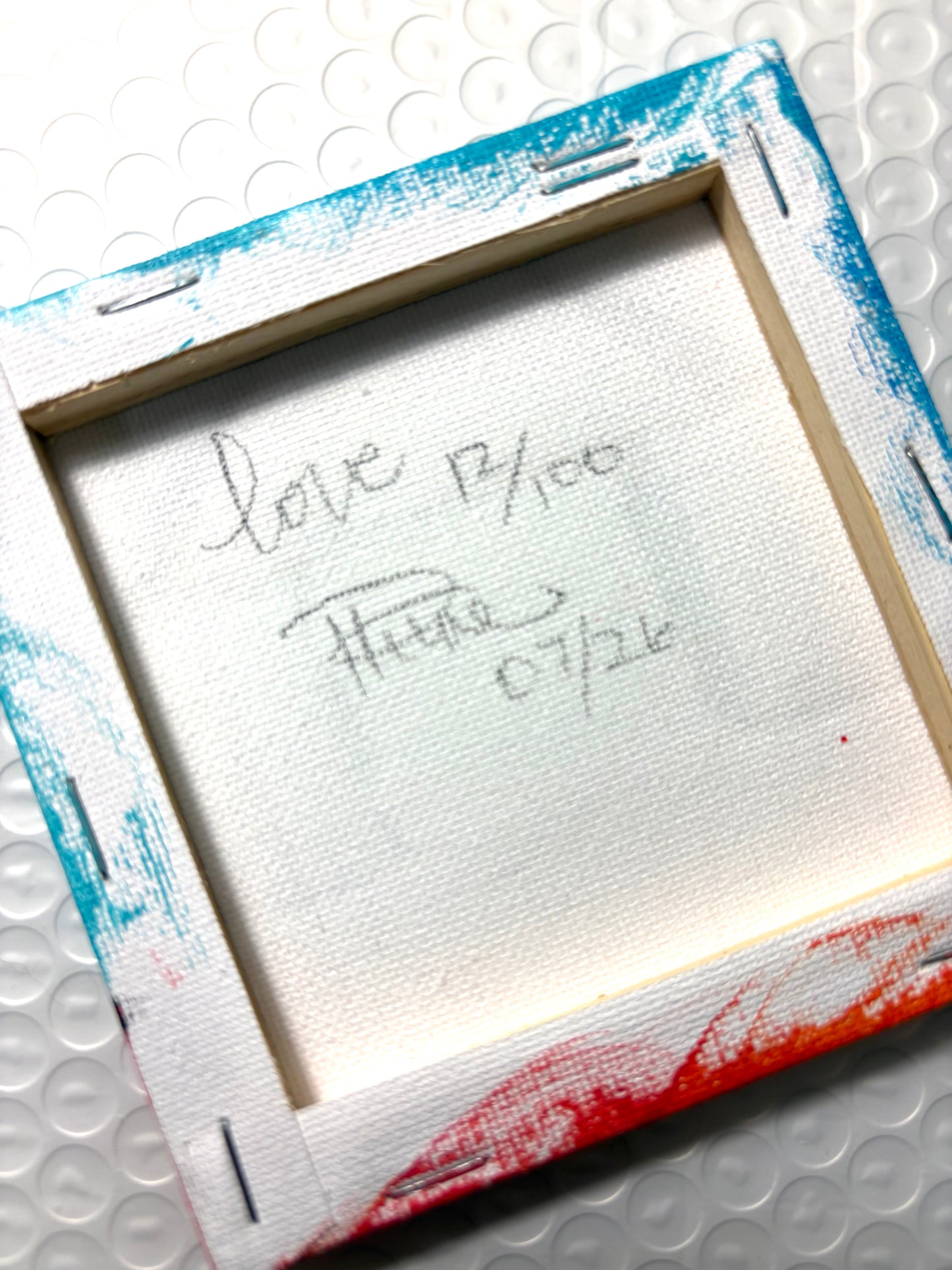 Love (12/100) |  Original 4x4 Mini House Canvas