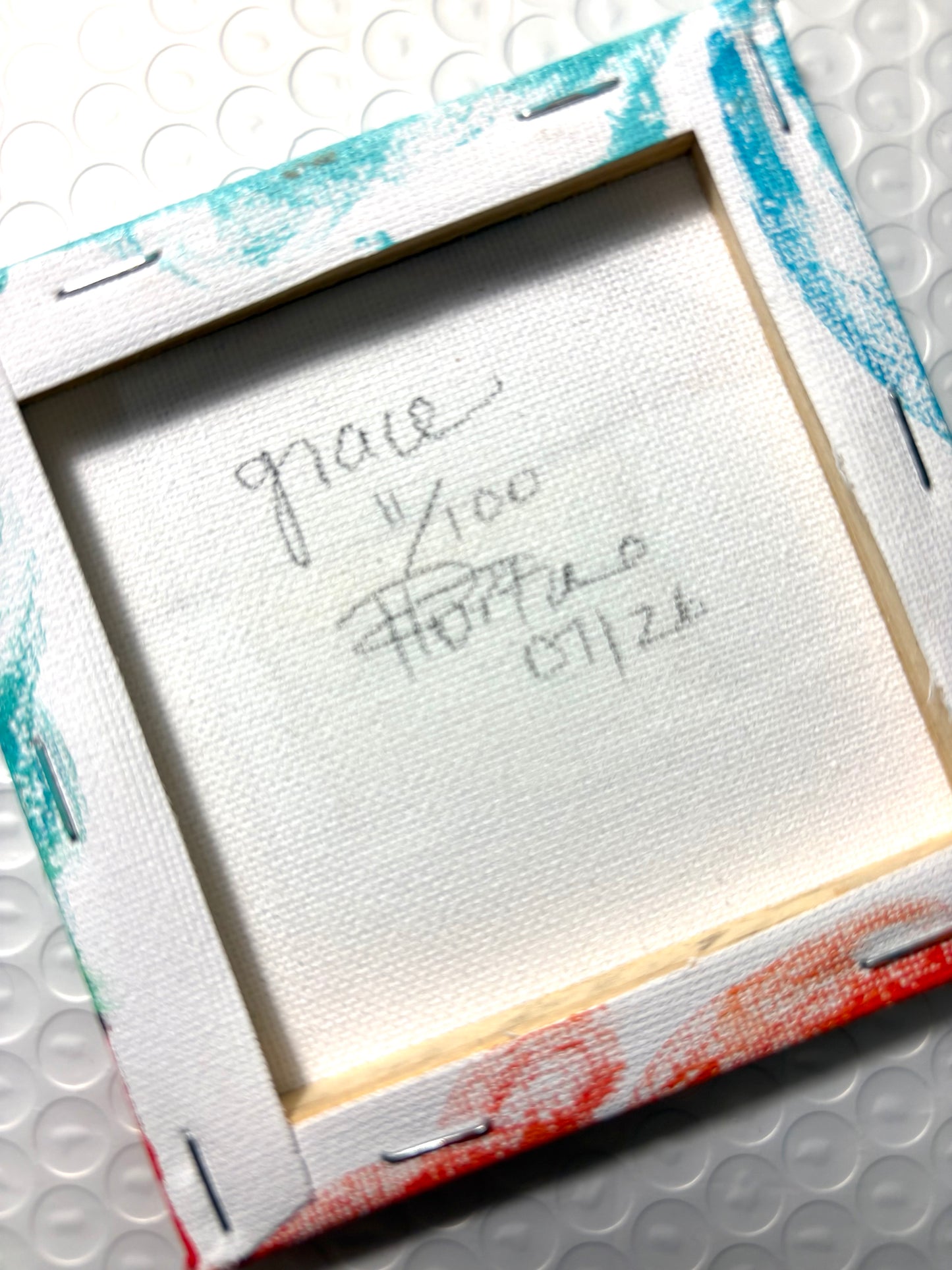 Grace (11/100) |  Original 4x4 Mini House Canvas