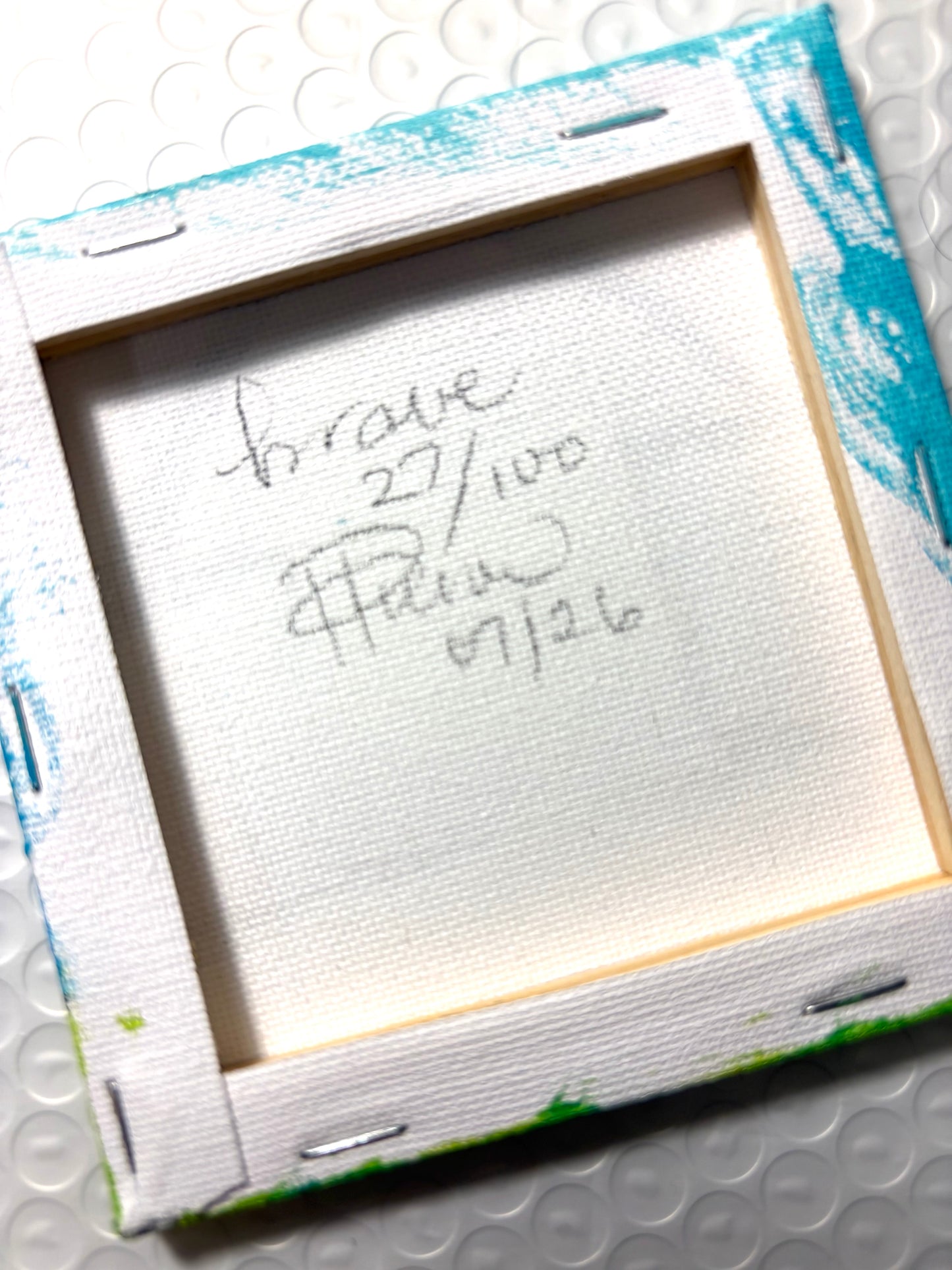 Brave (27/100) |  Original 4x4 Mini House Canvas