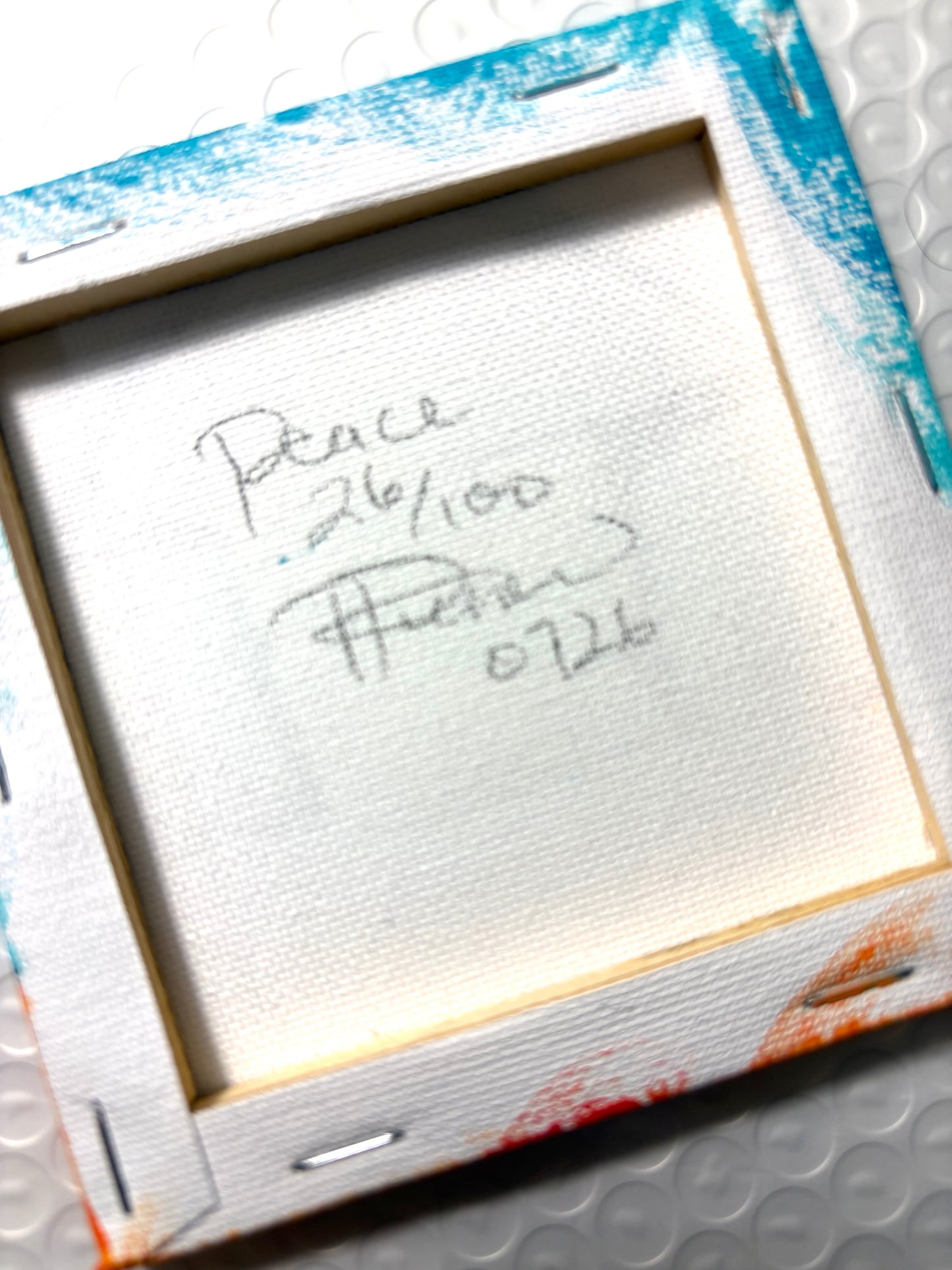 Peace (25/100) |  Original 4x4 Mini House Canvas