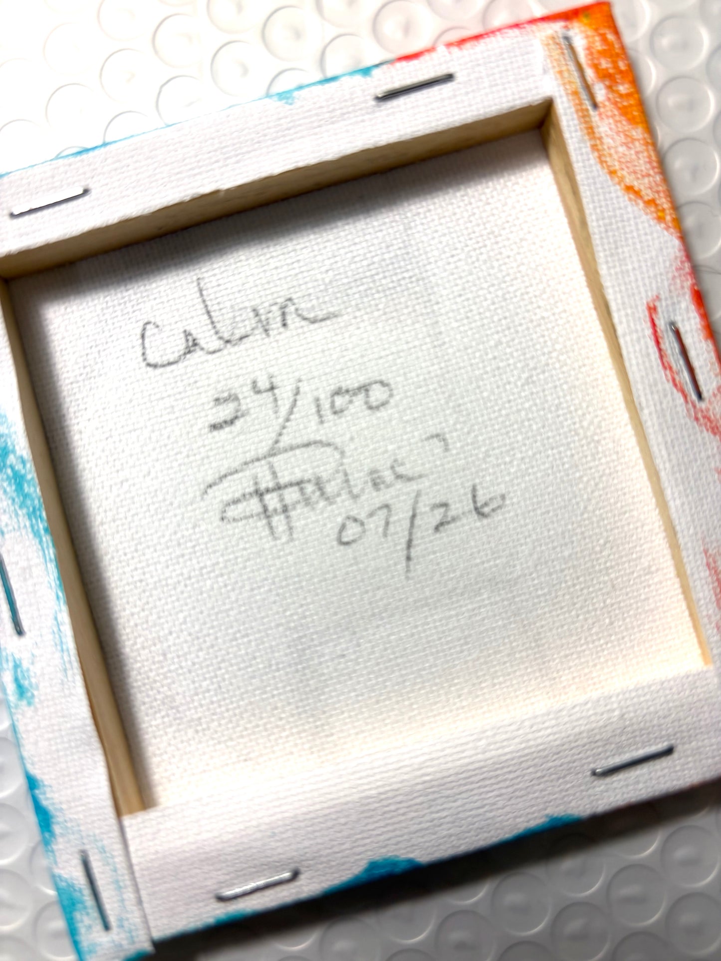 Calm (24/100) |  Original 4x4 Mini House Canvas