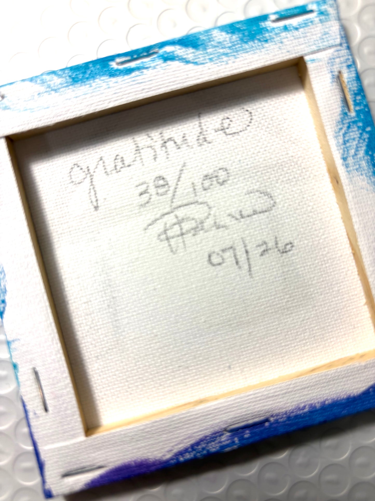 Gratitude (38/100) |  Original 4x4 Mini House Canvas